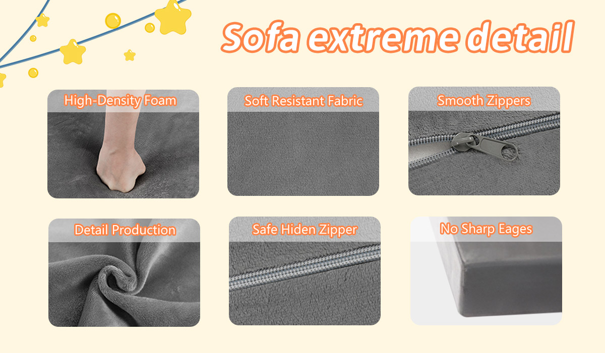 Kids Modular Foam Block Sofa detail Kids Modular Foam Block Sofa detail