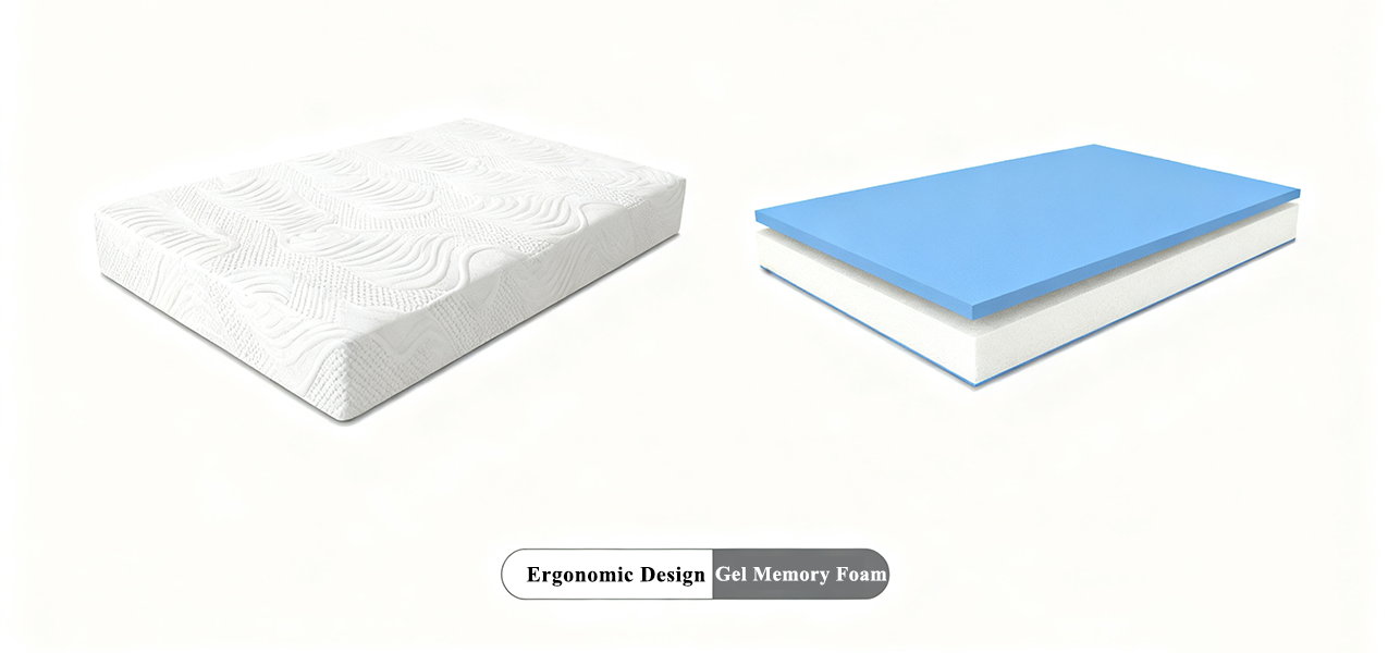 Gel Memory Foam Mattress for Home Bedrooms: 3cm Cooling Gel Layer with CertiPUR-US® Certification 2024