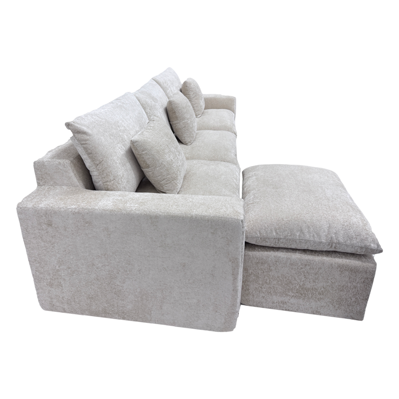 Custom - Fit Modular Sectional Sofa with Chaise - Plush Upholstered, B2B for Hospitality & Offices