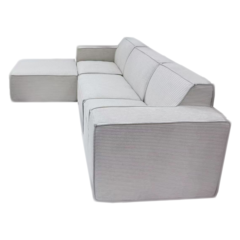 Wholesale Modular U - Shaped Sectional Sofa - Corduroy, 3 - Seat with Ottomans (No Assembly)