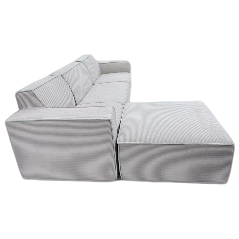 Wholesale Modular U - Shaped Sectional Sofa - Corduroy, 4 - Seat with Ottomans (No Assembly)