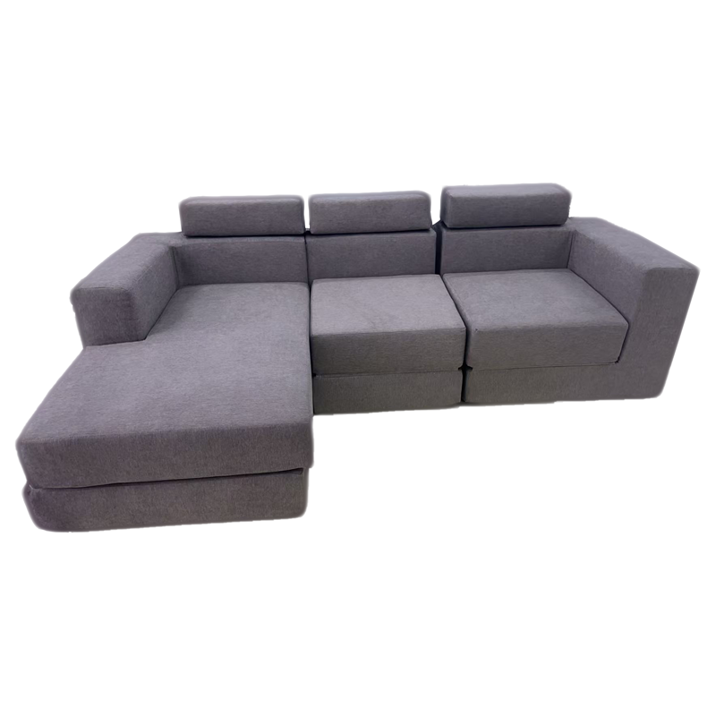 Bulk Grey Modular Sectional Sofa with Adjustable Headrests - B2B Supply for Living Rooms & Commercial Lounges