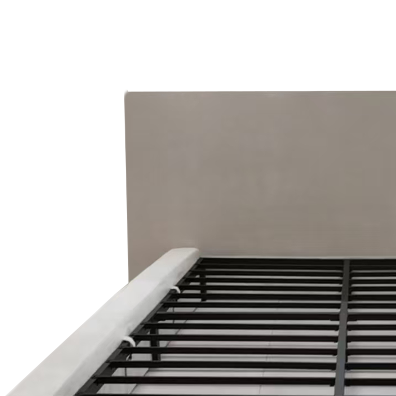 Light Gray Upholstered Platform Bed Frame with Headboard for Bedroom | 2025 New, Sturdy Slat Support & Modern Design