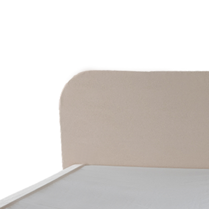 Beige Linen Upholstered Platform Bed with Headboard for Master Bedroom | OEKO-TEX Certified, Space-Saving & Scandi-Inspired Design