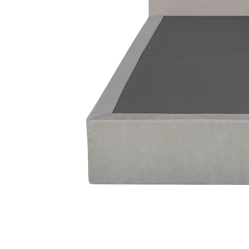 Light Gray Velvet Upholstered Platform Bed with Headboard for Bedroom | Stain - Resistant, Sturdy Slat Support & Contemporary Look