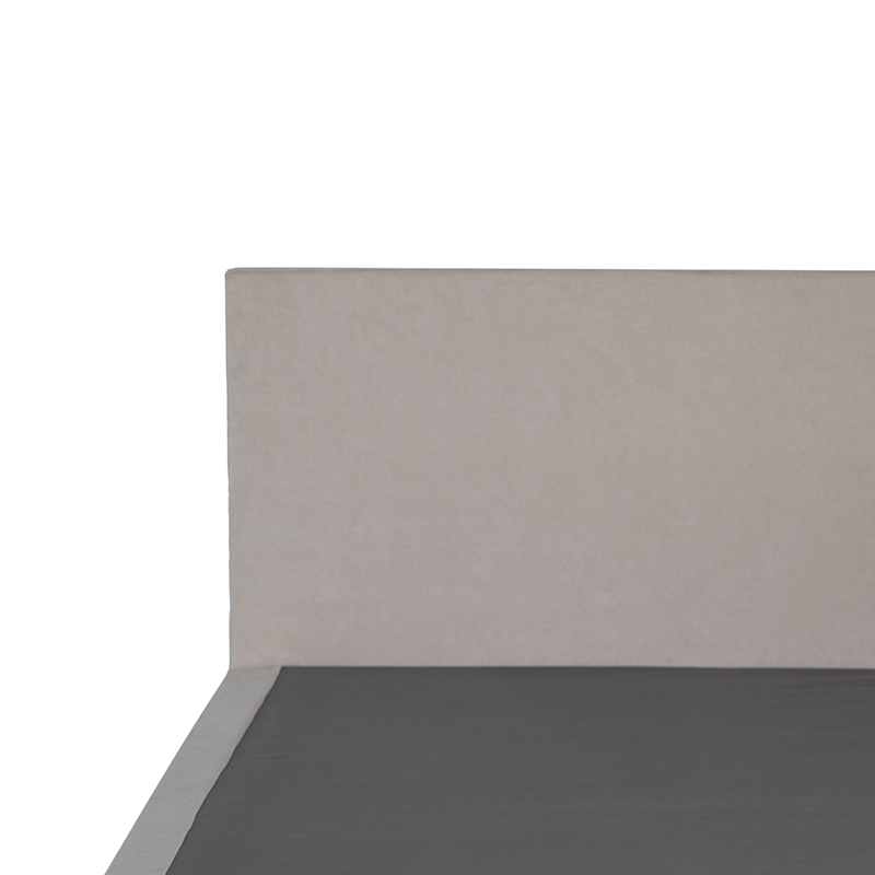 Light Gray Velvet Upholstered Platform Bed with Headboard for Bedroom | Stain - Resistant, Sturdy Slat Support & Contemporary Look