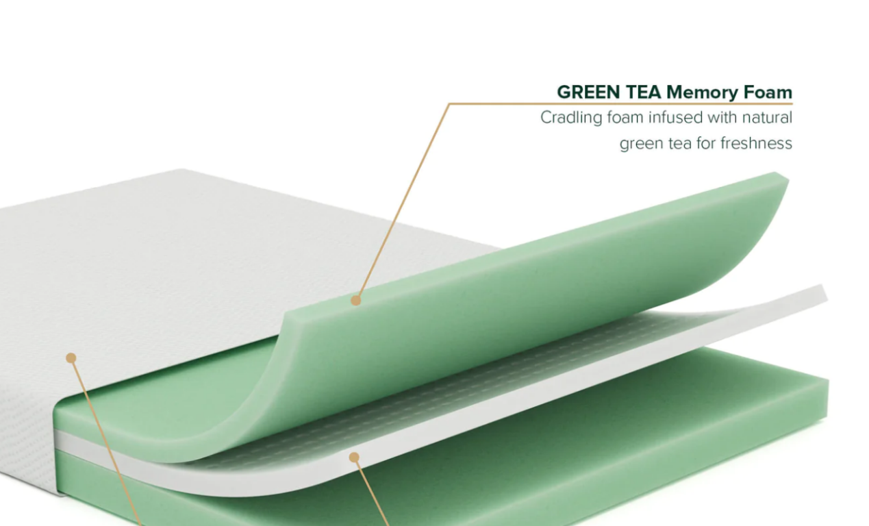  Zinus: Green Tea-Infused Memory Foam