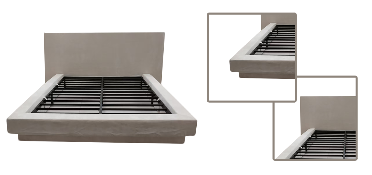 Light Gray Upholstered Platform Bed Frame with Headboard for Bedroom | 2025 New, Sturdy Slat Support & Modern Design Light Gray Upholstered Platform Bed Frame with Headboard for Bedroom | 2025 New, Sturdy Slat Support & Modern Design