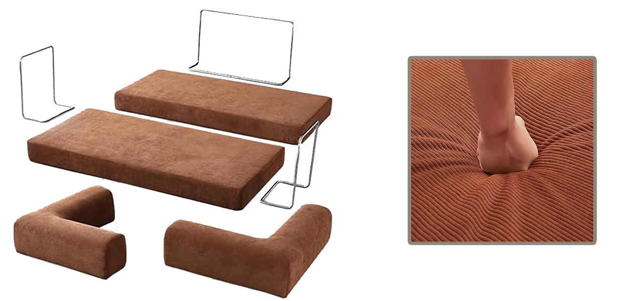 Wholesale Convertible Sofa Bed - Foldable Modular Sectional with Teddy Foam for Commercial Spaces (Living Room, Bedroom, Studio) - Bulk Order Compression Sofa in Box Wholesale Convertible Sofa Bed - Foldable Modular Sectional with Teddy Foam for Commercial Spaces (Living Room, Bedroom, Studio) - Bulk Order Compression Sofa in Box