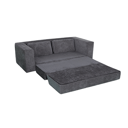 Modern Boxy Chenille Pull-Out Sleeper Sofa/Futon with High-Density 3060# Support Foam