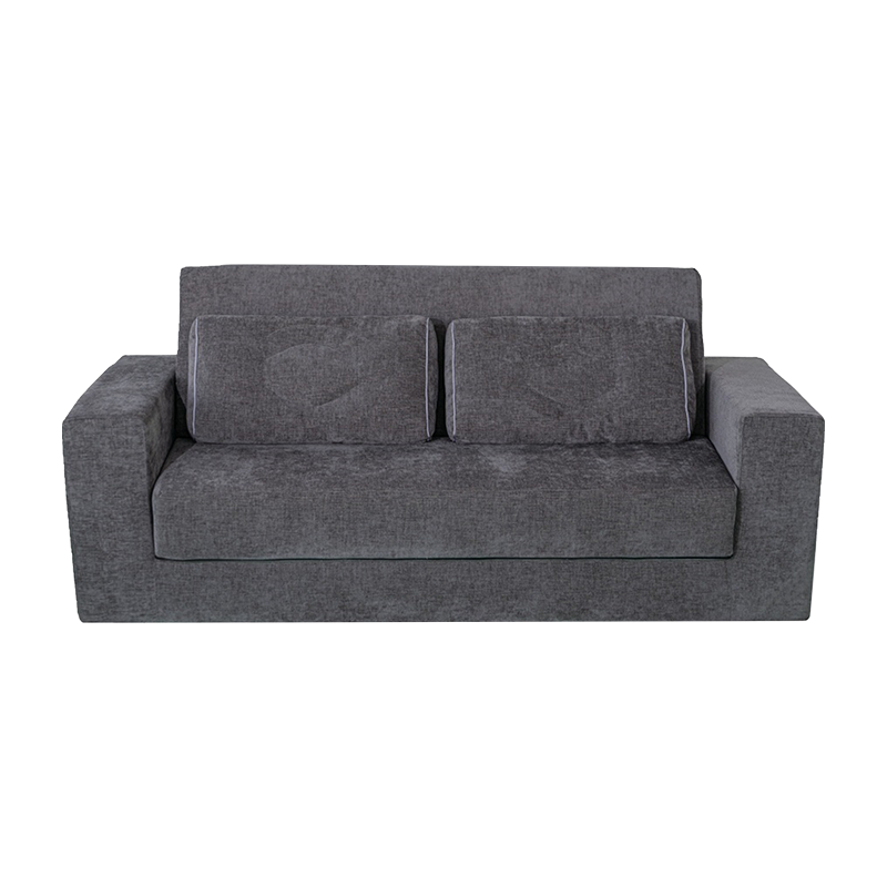 Wholesale B2B Chenille Sleeper Sofa with Modern Boxy Design