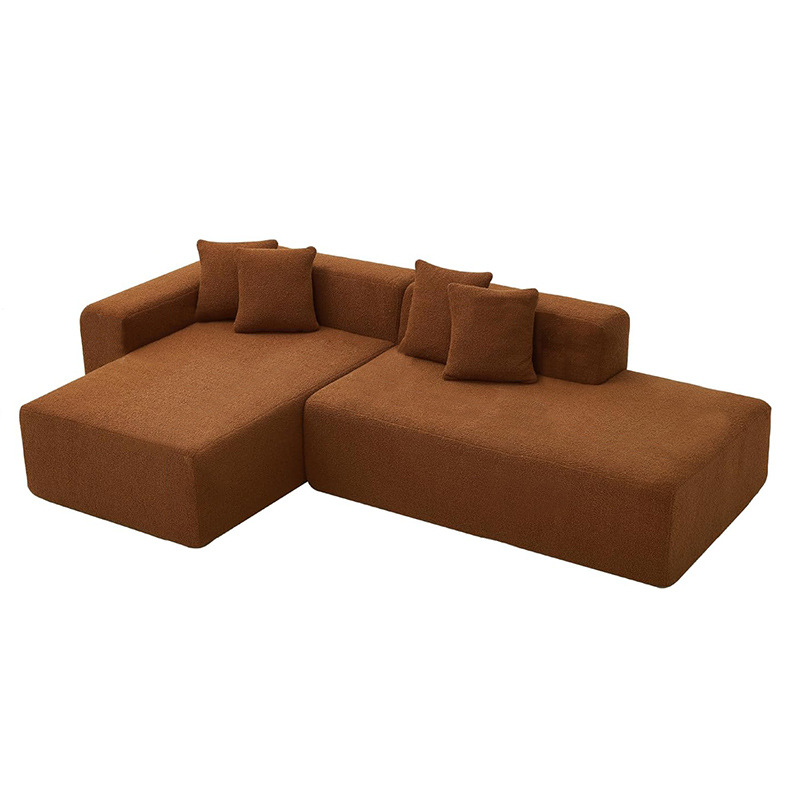 Modern Modular Boucle Sectional Sofa (Pure Foam Series)
