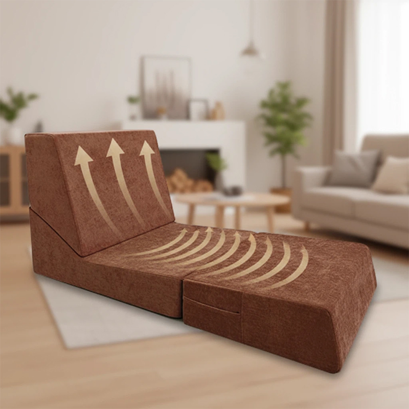 Wholesale Foldable Chenille Sofa Bed | 3-in-1 Compact Lounge Furniture OEM