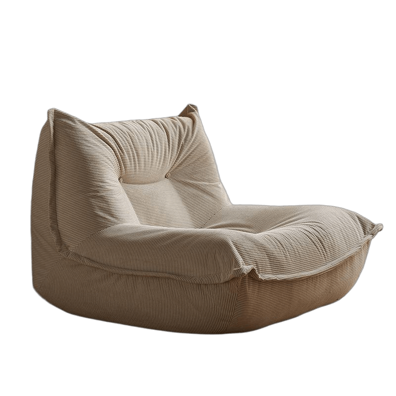 Retro Corduroy "Cat-Ear" Sofa: Ergonomic Floor Lounge Chair for Boutique Hotels & Modern Commercial Spaces