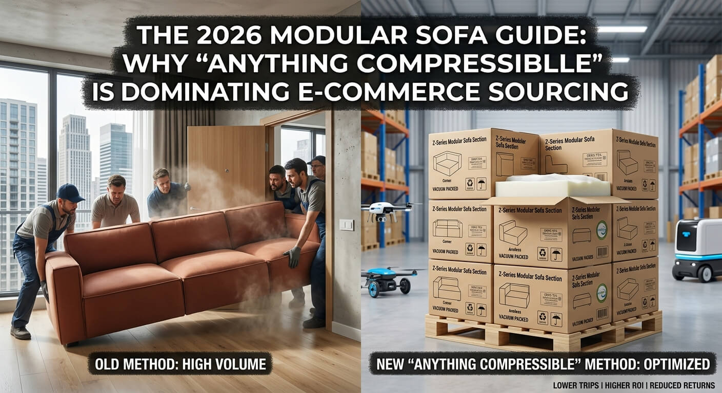 2026 modular sofa sourcing comparison: traditional bulky furniture delivery vs. Anything Compressible vacuum-packed modules for e-commerce logistics optimization 2026 modular sofa sourcing comparison: traditional bulky furniture delivery vs. Anything Compressible vacuum-packed modules for e-commerce logistics optimization