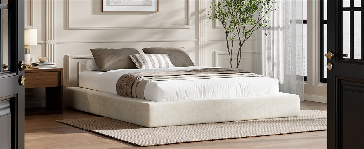 modern upholstered platform bed frame for residential and hospitality projects modern upholstered platform bed frame for residential and hospitality projects