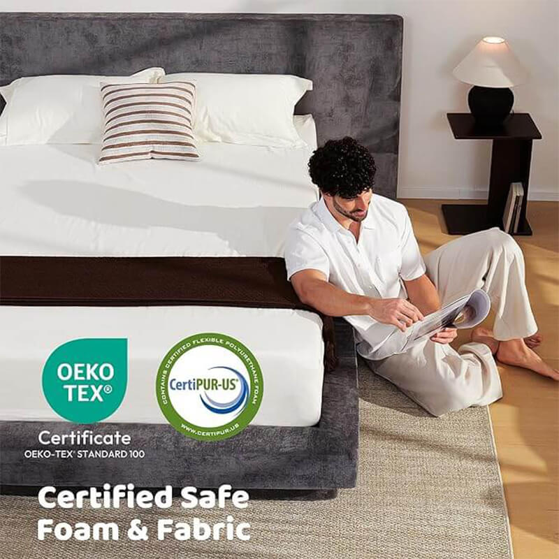 MX DREAM bed frame with CertiPUR-US and OEKO-TEX safety certifications