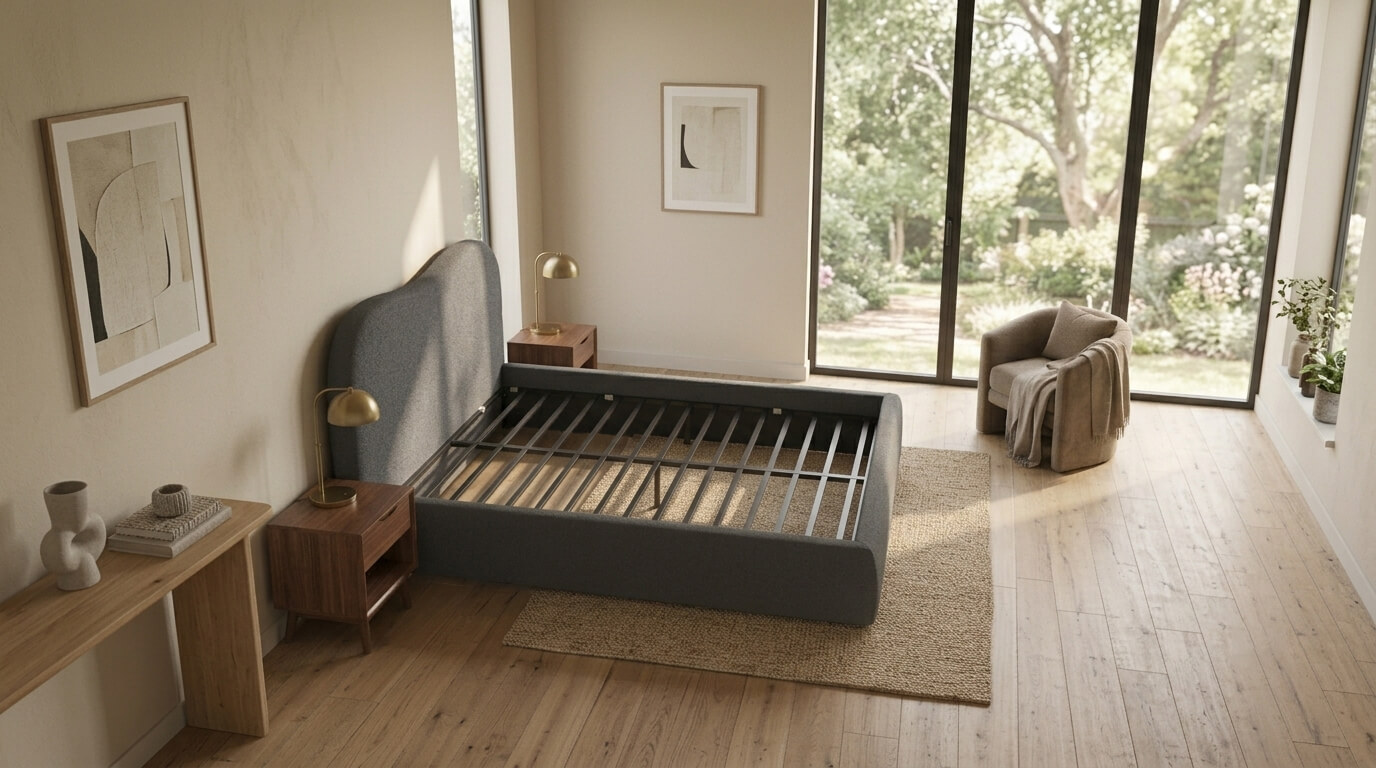 scandinavian-style-bedroom-with-dark-grey-boucle-wave-bed scandinavian-style-bedroom-with-dark-grey-boucle-wave-bed